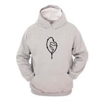 Moletom Masculino Canguru Capuz Estampa Religioso Conforto