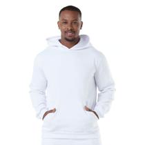 Moletom Masculino Canguru Com Capuz Bolso Frontal Interior Felpado Algodão Punho Inverno Confortavel Tamanho:GGCor:Bran