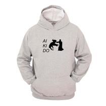 Moletom Masculino Canguru com Capuz Estampa Aikido Conforto