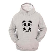 Moletom Masculino Canguru Com Capuz Estampa Panda