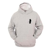Moletom Masculino Canguru Com Capuz Estampa Samurai