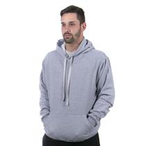Moletom masculino canguru com capuz liso de bolso inverno cor - cinza Moletom masculino canguru com capuz liso de bolso inverno cor - cinza