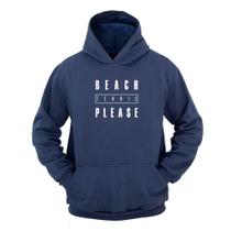 Moletom Masculino Canguru Estampa Beach Tennis Please Macio