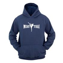 Moletom Masculino Canguru Estampa Muay Thai Com Capuz