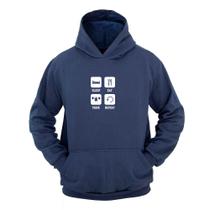 Moletom Masculino Canguru Flanelado Leep Eat Train Repeat