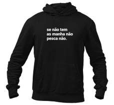 Moletom Masculino Canguru Forrado Estampa Pescador Frases Humor Estiloso Quentinho