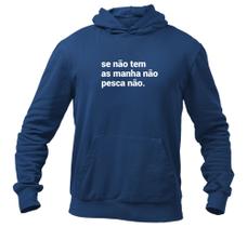 Moletom Masculino Canguru Forrado Estampa Pescador Frases Humor Estiloso Quentinho