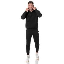 Moletom Masculino Canguru Preto com Capuz