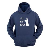 Moletom Masculino Canguru Ragor Estampa Aikidô Capuz