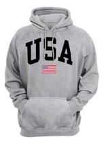 Moletom Masculino Casual Blusa De Frio Com Capuz Usa