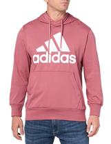 Moletom masculino com capuz Adidas, tamanho alto, Essentials, com logotipo Preloved Crimson