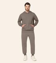 Moletom Masculino Com Capuz Básico Diametro Marrom