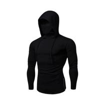 Moletom Masculino com Capuz e Máscara - Ideal para Academia e Ciclismo