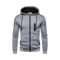 Moletom Masculino Com Capuz Em Cores Contrastantes Preto Branco Verde Exército Vermelho Casual De