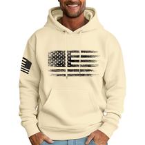 Moletom masculino com capuz MLYYJCKG, moderno, de lã grande, bege, XXL