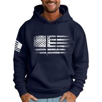 Moletom masculino com capuz MLYYJCKG, moderno, de lã grande e bolsos, azul M
