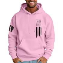 Moletom masculino com capuz MLYYJCKG, moderno, de lã grande e bolsos rosa M