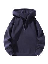 Moletom masculino com capuz SOLY HUX com zíper e zíper azul GG