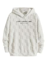 Moletom masculino com capuz Verdusa, pulôver felpudo, branco, GG