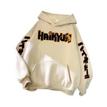 Moletom Masculino Com Estampa De Anime Haikyuu, Estilo Hip Hop, Pullover De Fleece Com Gola Redonda