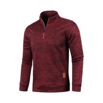 Moletom Masculino com Meio Zíper - Gola Alta, Capuz e Forro Grosso Moletom Masculino com Meio Zíper - Gola Alta, Capuz e Forro Grosso