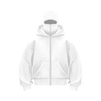Moletom Masculino De Inverno Quente Com Capuz Balaclava E Zíper, Máscara Facial, Estilo Casual Y2K,