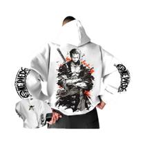 Moletom Masculino De Manga Longa Com Capuz Roronoa Zoro ONE PIECE Anime Japonês Hip Hop Verão Outono