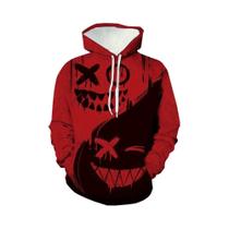 Moletom Masculino De Outono Com Capuz E Estampa De Rosto Sorridente, Macio E Confortável Para Uso