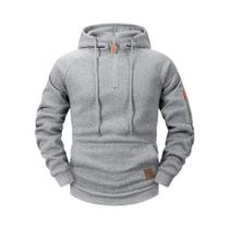 Moletom Masculino De Outono Inverno Casual Esportivo Retrô Harajuku Com Zíper E Múltiplos Bolsos,