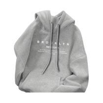 Moletom Masculino De Outono Inverno Com Capuz E Estampa Gráfica Brooklyn, Casual E Solto, Manga Moletom Masculino De Outono Inverno Com Capuz E Estampa Gráfica Brooklyn, Casual E Solto, Manga
