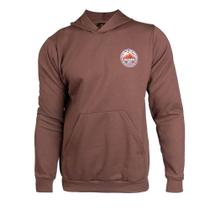 Moletom Masculino Desayner Capuz Estampa Colorado Marrom