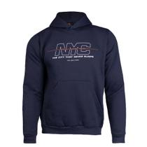 Moletom Masculino Desayner Capuz Estampa Nova York Marinho