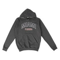 Moletom Masculino Desayner com Capuz Miami Cinza Escuro