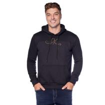 Moletom Masculino Dixie Capuz Canguru Preto Moletom Masculino Dixie Capuz Canguru Preto