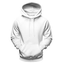 Moletom Masculino e Feminino Canguru Liso Preto Blusa de Frio Com capuz