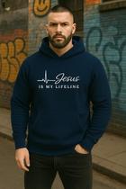 Moletom Masculino e Feminino Flanelado Jesus is my lifeline lançamento Methodic Moletom Masculino e Feminino Flanelado Jesus is my lifeline lançamento Methodic