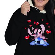 Moletom Masculino e Feminino Stitch e Angel Coração Fofo Confira