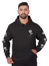 Moletom Masculino Feminino Flor Blusa de Frio Canguru Capuz - Methodic