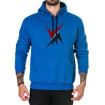 Moletom Masculino Flanelado Capuz Bolso Canguru Estampado
