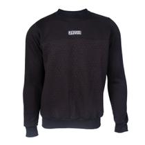 Moletom Masculino Gangster Estampado Gola Careca Preto