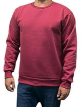 Moletom Masculino Gola Careca Lisa Grosso Flanelado Algodão toqref