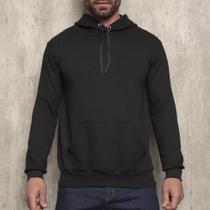 Moletom Masculino Inverno Quente Casaco Flanelado Canguru Capuz Estiloso Confortável