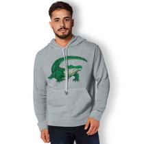 Moletom Masculino Jacaré Alligator Blusa De Frio Com Capuz E Bolso