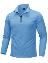 Moletom masculino KEFITEVD, pulôver com zíper, lã, azul celeste Moletom masculino KEFITEVD, pulôver com zíper, lã, azul celeste