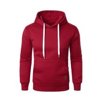 Moletom Masculino Leve Com Capuz, Manga Longa, Casual, Para Uso Externo, Streetwear, Cor Sólida,