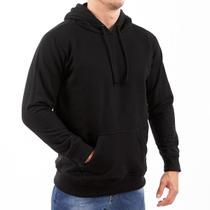 Moletom Masculino Liso Sem Estampa Malha Grossa Canguru Super Confortável