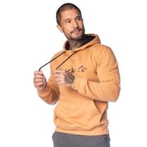 Moletom Masculino Nicoboco Canguru Logo Pincelado Caqui