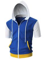 Moletom Masculino Ohoo DCF057 Slim Fit com Capuz e Zíper de Manga Curta Moletom Masculino Ohoo DCF057 Slim Fit com Capuz e Zíper de Manga Curta