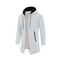 Moletom Masculino Oversize Com Capuz E Zíper, Jaqueta De Inverno Para Esportes, Moletom Preto