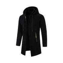 Moletom Masculino Oversize Com Capuz E Zíper, Manga Longa, Cor Sólida, Estilo Streetwear, Jaqueta De